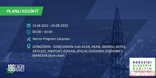 1.5 - 8 saat sürebilir! İstanbul'u etkileyecek elektrik kesintisi: Bağcılar, Eyüpsultan, Fatih... Mahalle mahalle sokak sokak tüm detaylar - 36