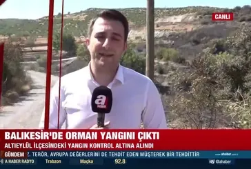 Balıkesir’de orman yangını