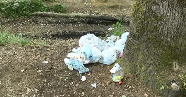Sorumsuz piknikçiler Belgrad Ormanı’nı çöplüğe çevirdi