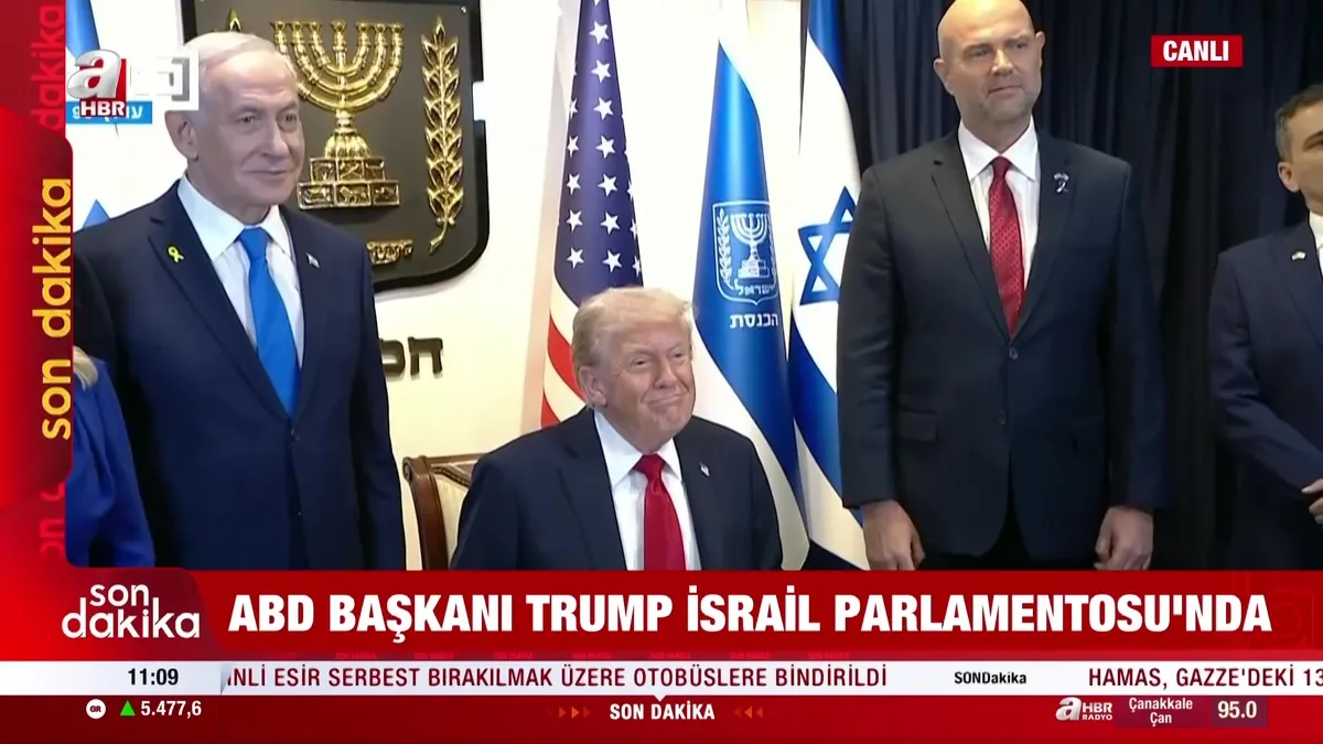 ABD başkanı Trump İsrail Parlamentosu'nda