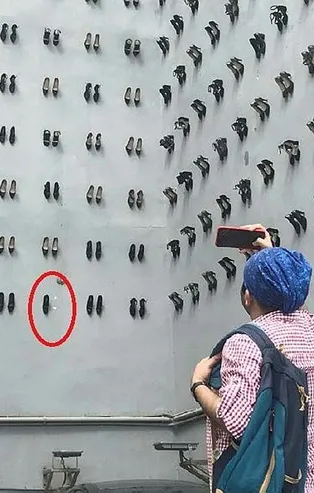 Bu kadarına da pes! "Utanç Duvarı"ndaki kadın ayakkabısını çalmaya çalıştı