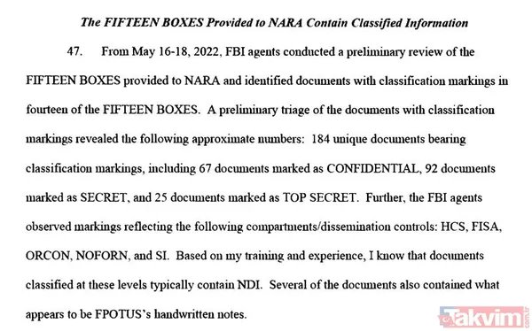 FBI'dan yeminli beyan! Trump'ın Florida'daki Mar-a-Lago isimli malikesinde 184 gizli belge bulundu - 12