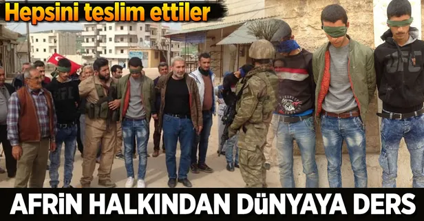 Afrin halkından dünyaya ders! TSK'ya verdiler!