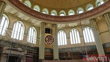 İbadete açılmasına sayılı günler kala Taksim’deki caminin içi drone ile görüntülendi