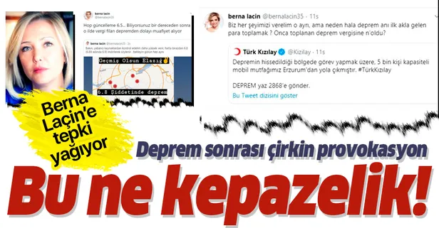 Berna Laçin'den deprem sonrası çirkin provokasyon! Sosyal medyada tepki yağıyor: Bu ne kepazelik