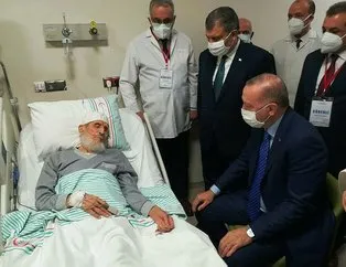 Başkan Erdoğan, şehit polis Fethi Sekin’in babası Mehmet Zeki Sekin ve Hafız Abdullah Nazırlı’yı ziyaret etti