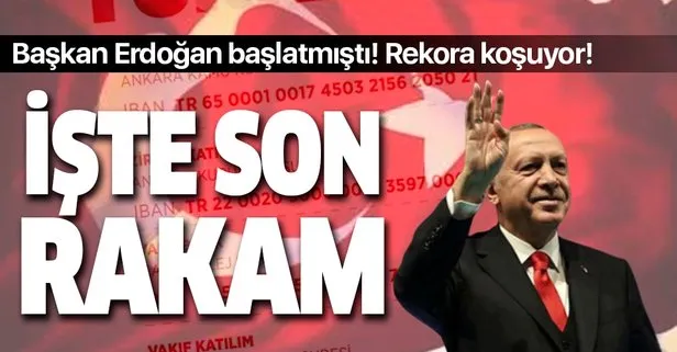 Başkan Recep Tayyip Erdoğan’ın başlattığı Milli Dayanışma Kampanyası rekora koşuyor!