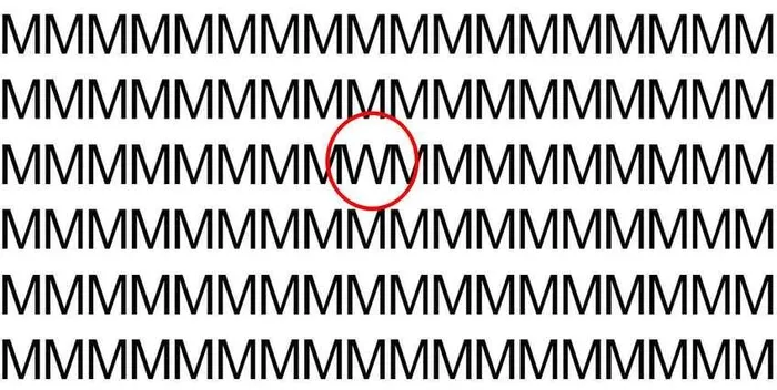 Kimse yapamadı: 4 saniyede M'ler arasında W'yi bulun! Zekanızı hemen test edin-4