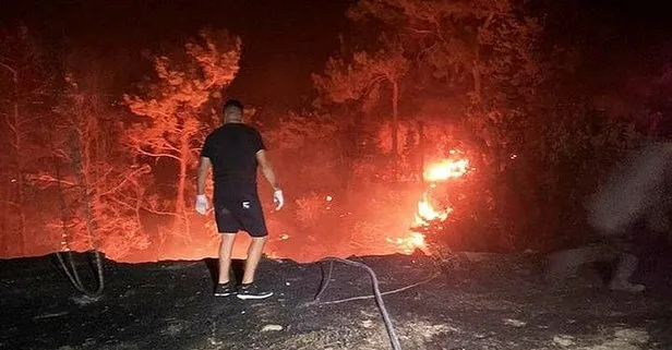 KKTC’de gece saatlerinde çıkan orman yangını kontrol altına alındı