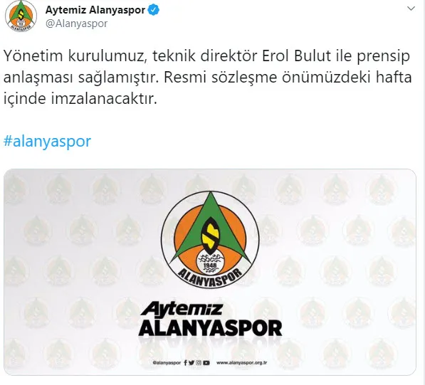 Aytemiz Alanyaspor'un yeni teknik direktörü Erol Bulut oldu-2