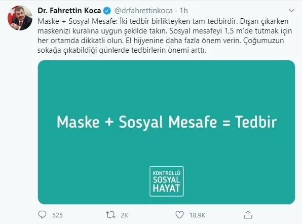 Son dakika: Sağlık Bakanı Fahrettin Koca: Maske ve sosyal mesafe birlikte tam tedbir-1