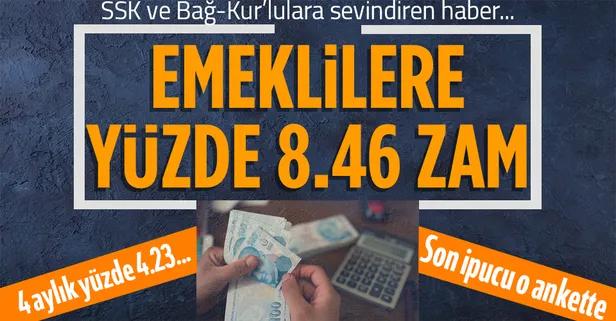 SSK ve Bağ- Kur'lulara zam müjdesi! Emekliye yüzde 8.46 zam geliyor: İşte yeni emekli maaşları