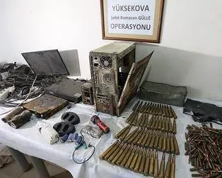 Teröristlerin gösterdiği yerden cephanelik çıktı