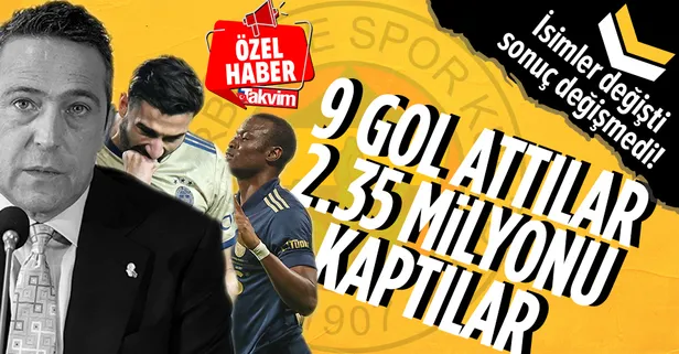 Fenerbahçe'de ağır forvet faturası: 9 gol attılar 2.35 milyonu kaptılar