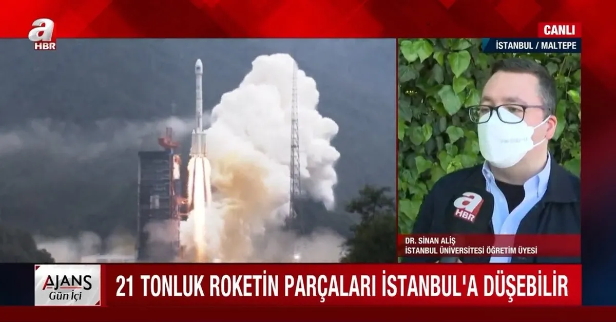 21 tonluk Çin roketi parçaları Türkiye'ye düşebilir? Uzman isim A Haber canlı yayınında tarih verdi