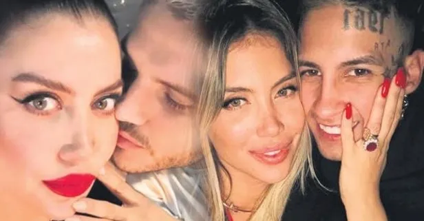 Wanda Nara Icardi’nin aldığı yüzüğü rapçi sevgilisi L-Gante’nin yanında taktı!