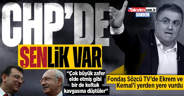 Yandaş Ersan Şen, CHP'yi fondaş Sözcü TV'de yerden yere vurdu: Çok büyük zafer elde etmiş gibi bir de koltuk kavgasına düştüler