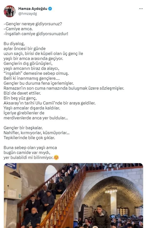 Aksaray'da gençlerle yaşlı amca arasında geçen diyalog sonrası camiye akın ettiler! "Gençler nereye gidiyorsunuz?"-5