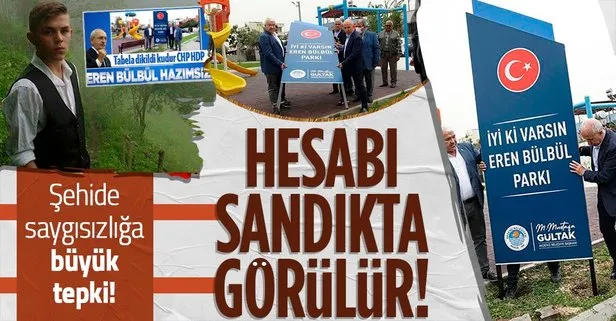 Şehit Eren Bülbül’ün adının parka verilmesine ilişkin önergeye ret oyu veren CHP ve HDP’ye sert tepki: Sandıkta görüşürüz!