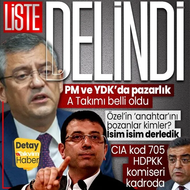 Ekrem İmamoğlu ve Özgür Özel arasında kriz! PM ve YDKda büyük pazarlık: CHPnin A Takımı belli oldu, anahtar liste delindi