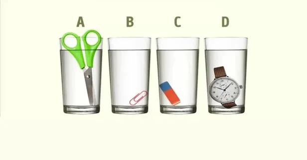 Dikkat ve zeka sorusu: Resimdeki bardakların hangisi daha fazla su içeriyor