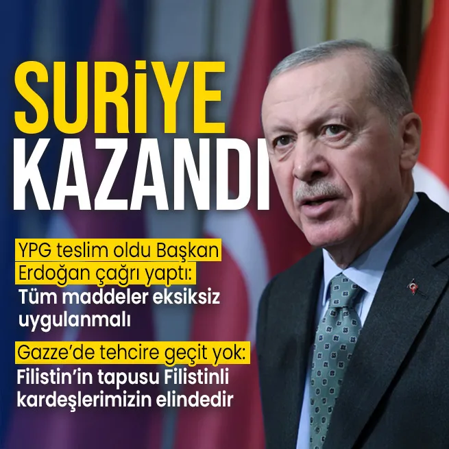 Başkan Erdoğandan Şam-YPG mutabakatı açıklaması: Kazanan Suriye olacak
