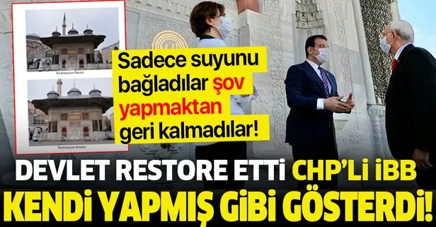 CHP’li İstanbul Büyükşehir Belediyesi devletin restore ettiği 3. Ahmed Çeşmesi’ni kendisi yapmış gibi gösterdi!