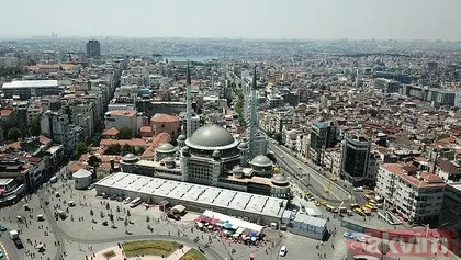 Taksim Camii ve AKM inşaatında son durum! İşte havadan görüntüler...