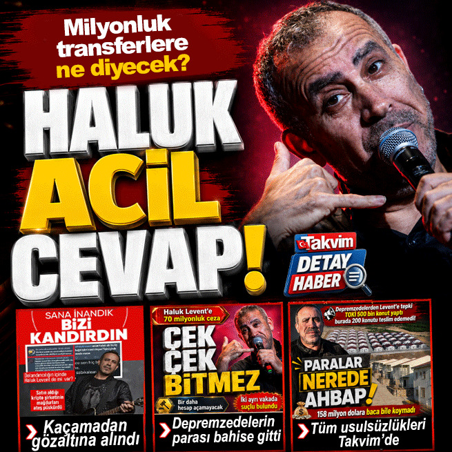 Depremzedelerin parası bahise! Savcılıktan Haluk Levent açıklaması: Yurt dışına kaçma hazırlığı yaptığı belirtildi