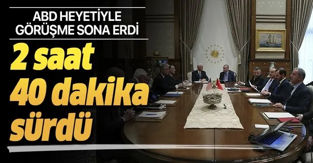 Son dakika: Erdoğan ve Pence başkanlığındaki heyetler arası görüşme sona erdi