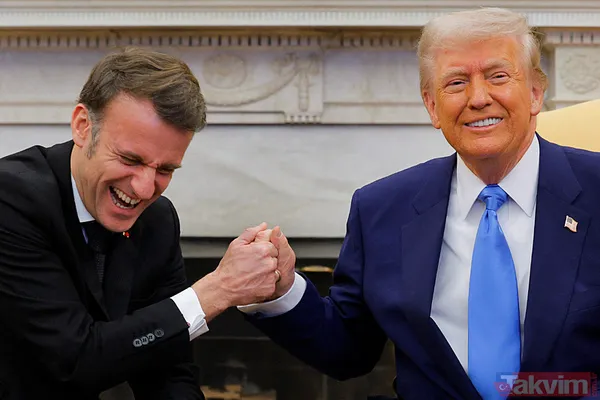 Macron ve Trump’ın tokalaşma mücadelesi: Beyaz Saray’da yeni round! O anlar viral oldu - 18