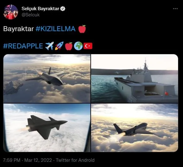 Selçuk Bayraktar, 'Bayraktar AKINCI'nın pabucunu dama atabilecek tek İHA' diyerek Kızıl Elma'nın görüntüsünü paylaştı-8