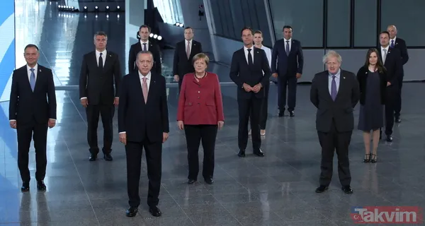 Son dakika: NATO Zirvesi'nde aile fotoğrafı! Başkan Erdoğan ile ABD Başkanı Biden arasında ilk temas - 1