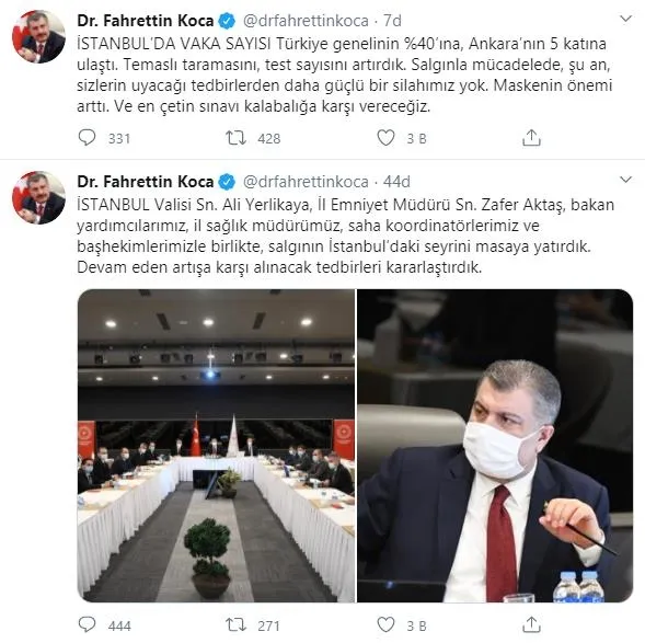 Sağlık Bakanı Fahrettin Koca İstanbul'daki son durumu açıkladı: "Türkiye genelinin %40'ına, Ankara'nın 5 katına ulaştı"-1