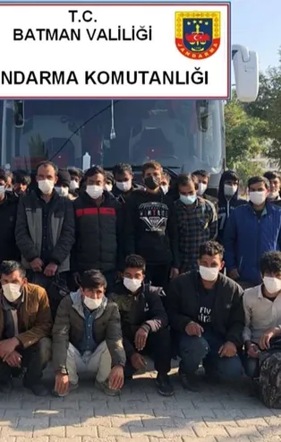 Batman'da 55 düzensiz göçmen yakalandı