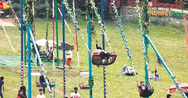 Ayder yaylası’nda Salıncak kazası