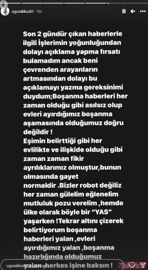 Boşanacakları iddia edilmişti! Bir açıklama da Ebru Şallı'nın eşi Uğur Akkuş'tan "Herkes işine baksın boşanma aşamasında olduğumuz..." - 9