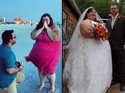 Evli çift toplam 200 kilo verdi