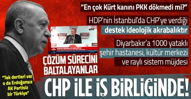 Başkan Recep Tayyip Erdoğan’dan Diyarbakır’da önemli açıklamalar: Çözüm sürecini baltalayanlar şimdi CHP ile iş birliğinde