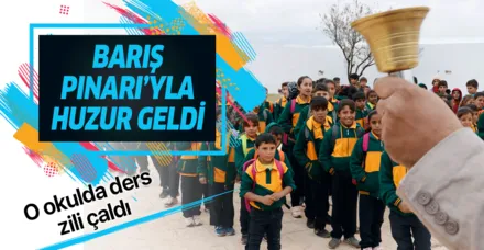 Barış Pınarı'yla huzur geldi! Türkiye'nin onardığı Tel Abyad'daki okul eğitime açıldı