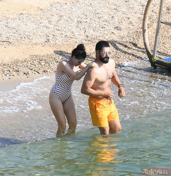 Fahriye Evcen ve Burak Özçivit denizde aşk tazeledi Fahriye düzgün fiziğiyle mest etti! Kuruluş Osman'ın yıldızı eşiyle... - 6