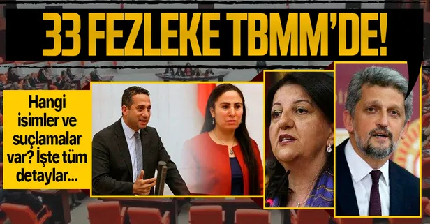 "Dokunulmazlıklarının kaldırılması" istemiyle TBMM'ye gönderilen 33 fezlekenin ayrıntıları belli oldu! HDP, CHP, DP...