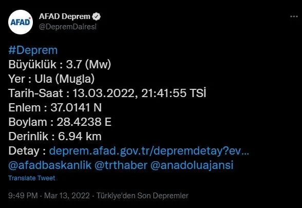 Son dakika: İzmir'in Dikili ilçesinde 3.7 büyüklüğünde deprem | AFAD, Kandilli son depremler listesi-7