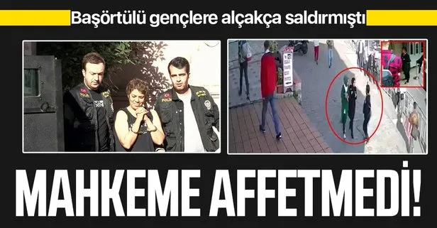 Karaköy’de başörtülü gençlere saldıran Semahat Yolcu’yu öğrenciler affetti ama mahkeme affetmedi!