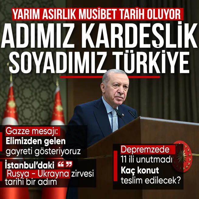 Başkan Erdoğan’dan Terörsüz Türkiye vurgulu Kurban Bayramı mesajı! Depremzede 11 il, Gazze ve Suriye’yi unutmadı