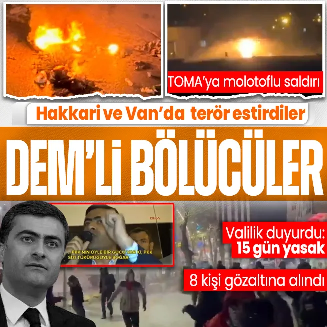 Son dakika: Van ve Hakkari’de DEM’li bölücüler sokaklarda terör estirdi: 6 ilde 89 kişi gözaltına alındı | Valilik duyurdu: 15 gün yasak