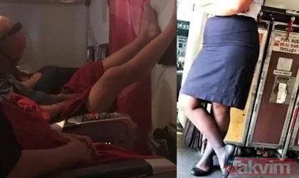 Uçakta iğrenç olay! Yolcuların ve hosteslerin gizli fotoğrafları sosyal medyaya düştü