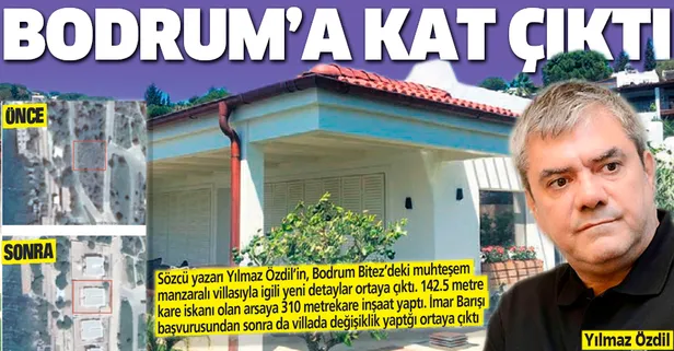 Sözcü yazarı Yılmaz Özdil kanunları hiçe saydı 142.5 metre kare iskanı olan arsaya 310 metrekare inşaat yaptı