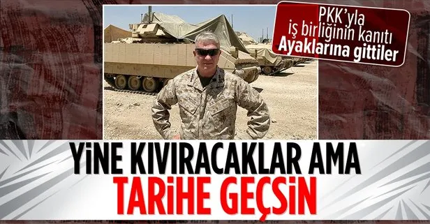 ABD’nin üst düzey komutanı General Frank McKenzie Suriye’de YPG’li teröristlerle görüştü poz verdi