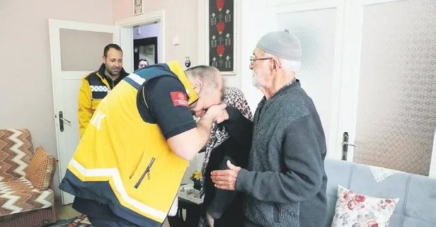 85 yaşındaki Kadir Özdemir, olay yerine 3.5 dakikada giden 112 ekibinin müdahalesiyle hayata tutundu: Allah razı olsun